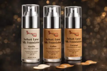Velvet Luxe Silk Foundation SPF 30 – Vanilla, Caramel and Coffee Shades | The Organic World Pakistan